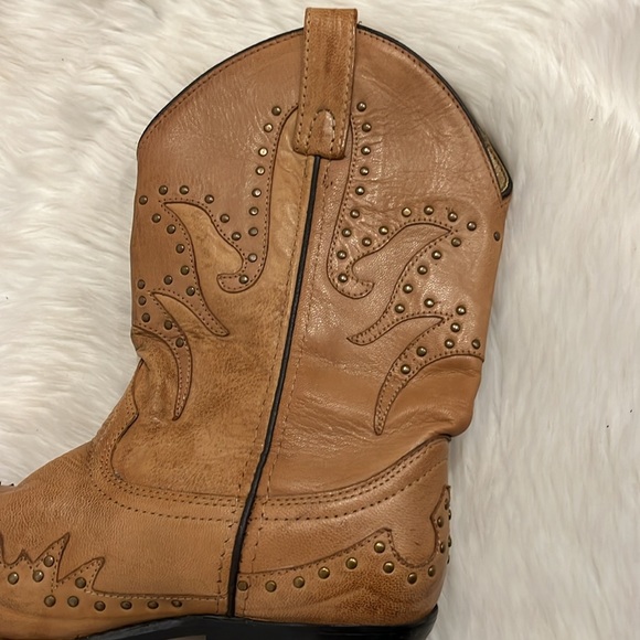 Smoky Mountain Willow Leather Boot with Studs Beige Western Cowboy Women SZ 7.5 - Picture 7 of 11
